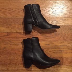Pointed Toe Leather Boots